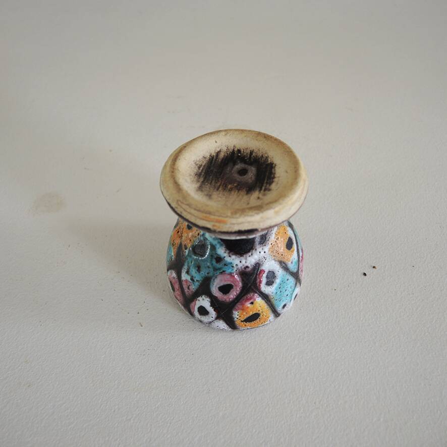 Antique Vallauris Style Ceramic Egg Cup