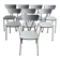 Set of 8 vintage dining chairs – 1960s design