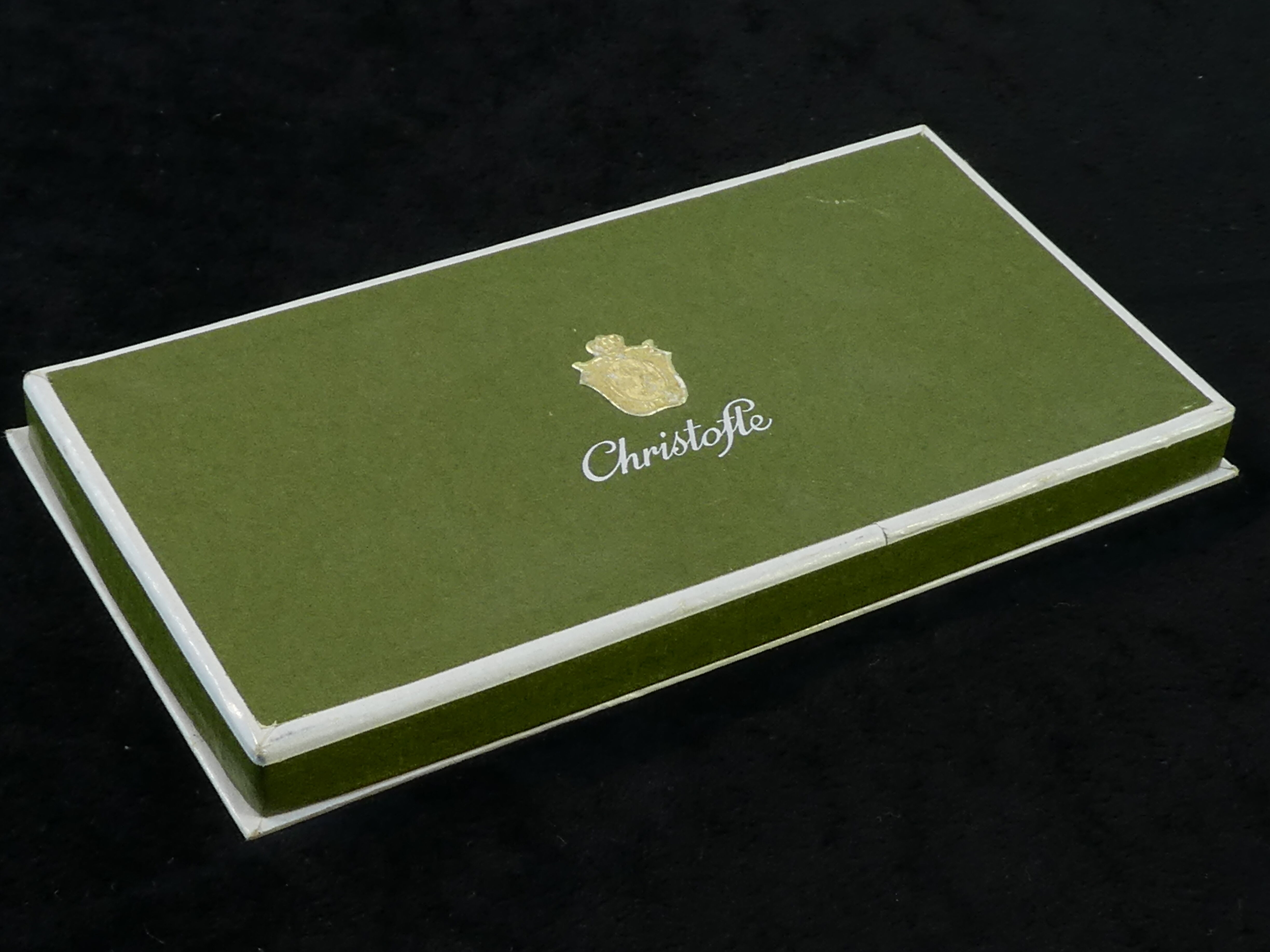Pair of coasters / cup christofle model spatours in box nº2