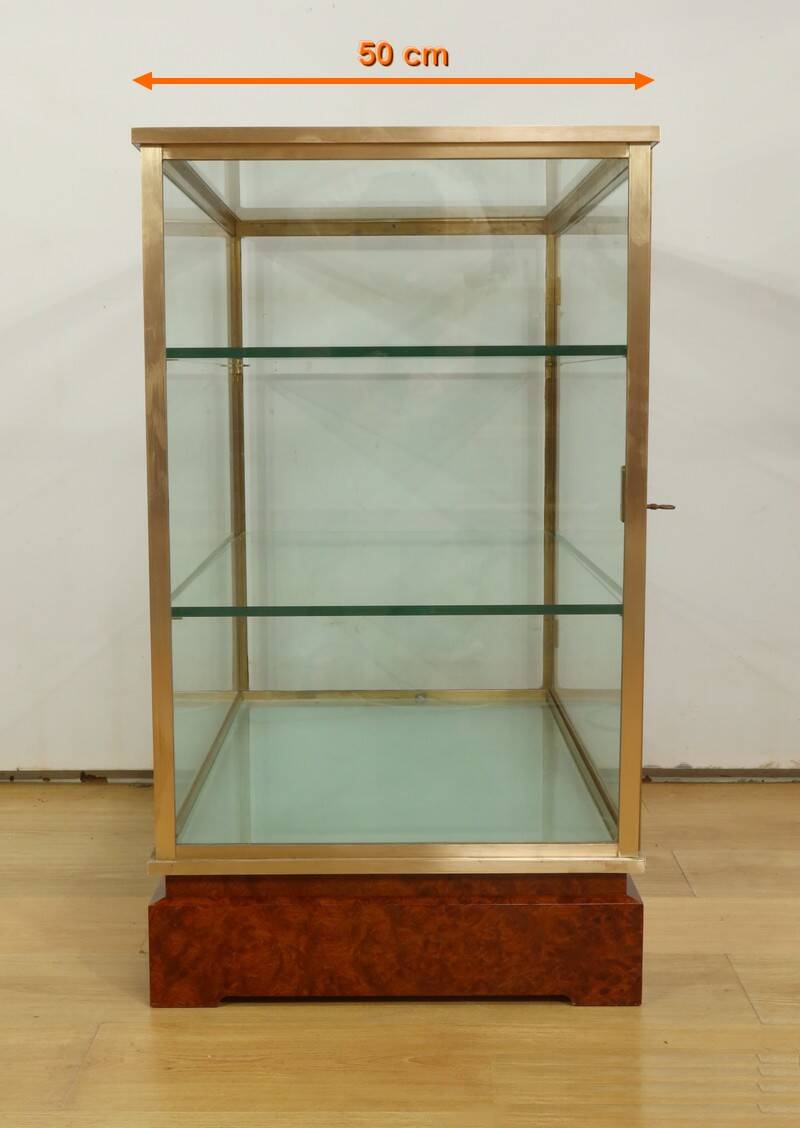 Display Cabinet in Brass and Elm – 1950