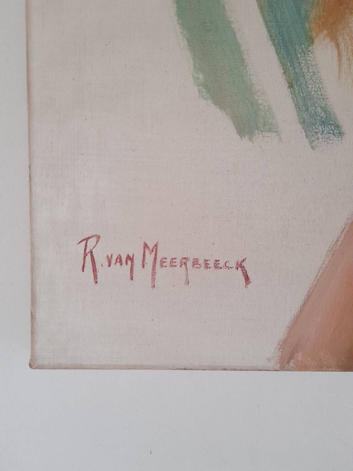 Portrait of a young girl oil on canvas by Meerbeeck