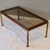 Rectangular gold wrought iron coffee table on sheet, Ramsay House