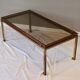 Rectangular gold wrought iron coffee table on sheet, Ramsay House