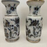 Pair of Bayeux porcelain baluster vases, 19th century