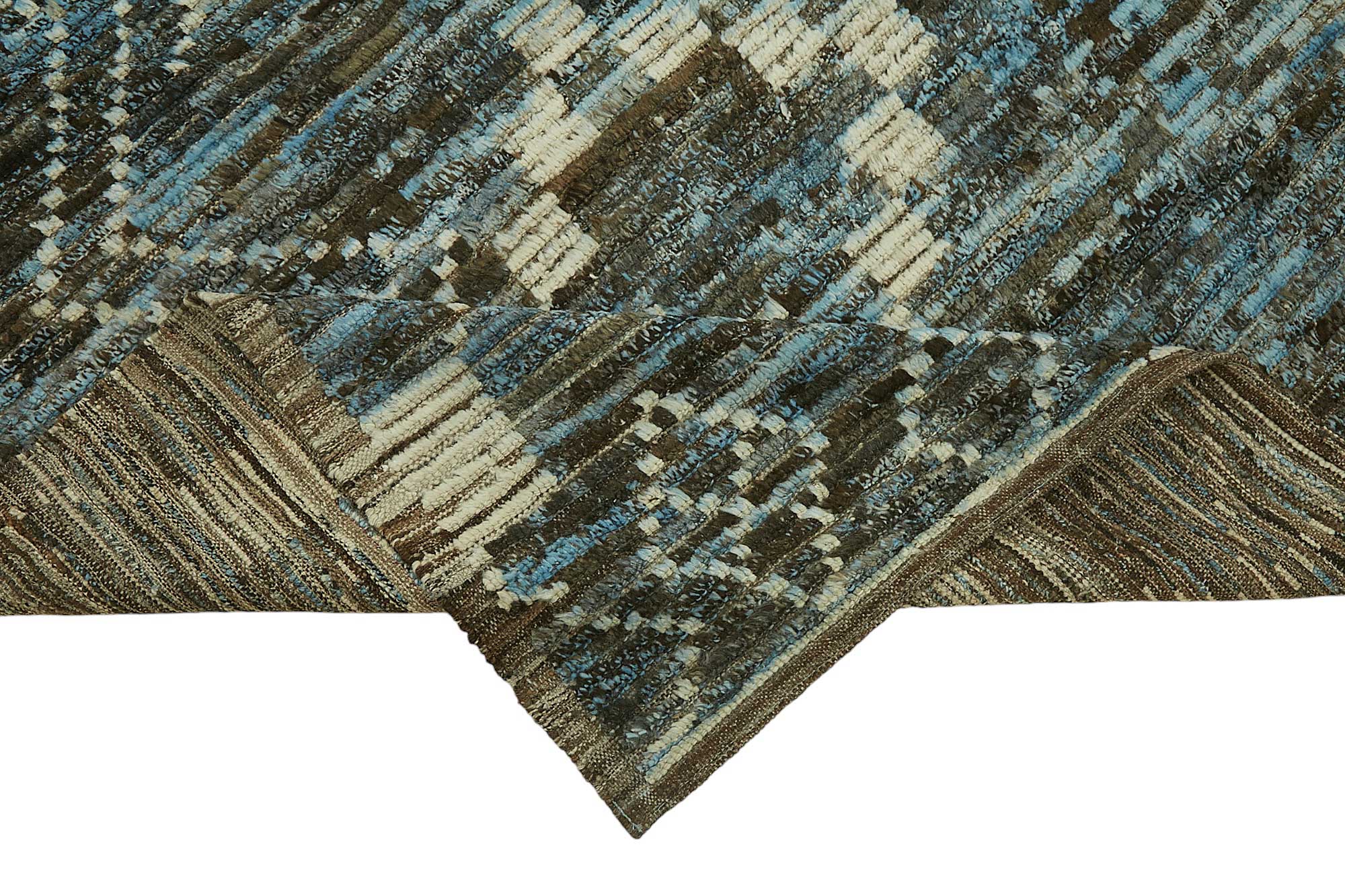 Hand-Knotted Tribal Unique 283 cm x 344 cm Brown Wool Carpet