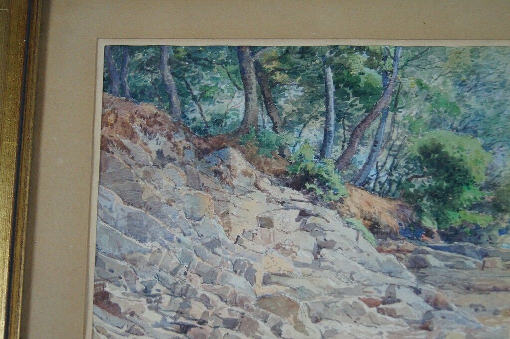 "les settons" aquarelle signée et datée 1934, Emile Goussery 1867-941