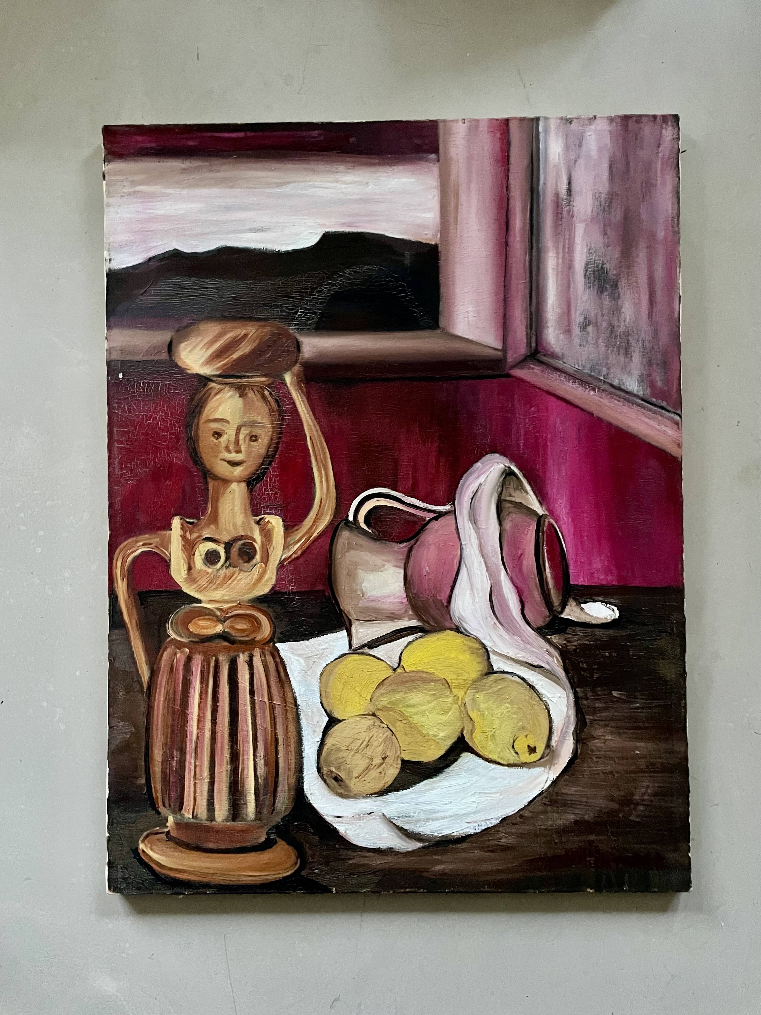 Vintage painting, still life