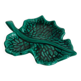 Vallauris green leaf slip bowl