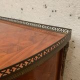 Louis XV style half-moon chest of drawers in marquetrya bottom of cubes XX century