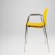 Mid-Century Yellow Chair with Metal Frame and Plastic Seat, Belgium