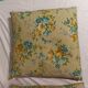 Pair of cushions feather down floral fabric old