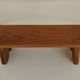 Tabouret petit banc brutaliste années 60 en chêne massif