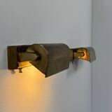 Paire d'appliques vintage moderniste laiton patiné, France, 1960