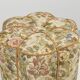 Art Deco Floral Tapestry Stool, Tabouret, Pouf, Ottoman, Vienna, Austria, 1