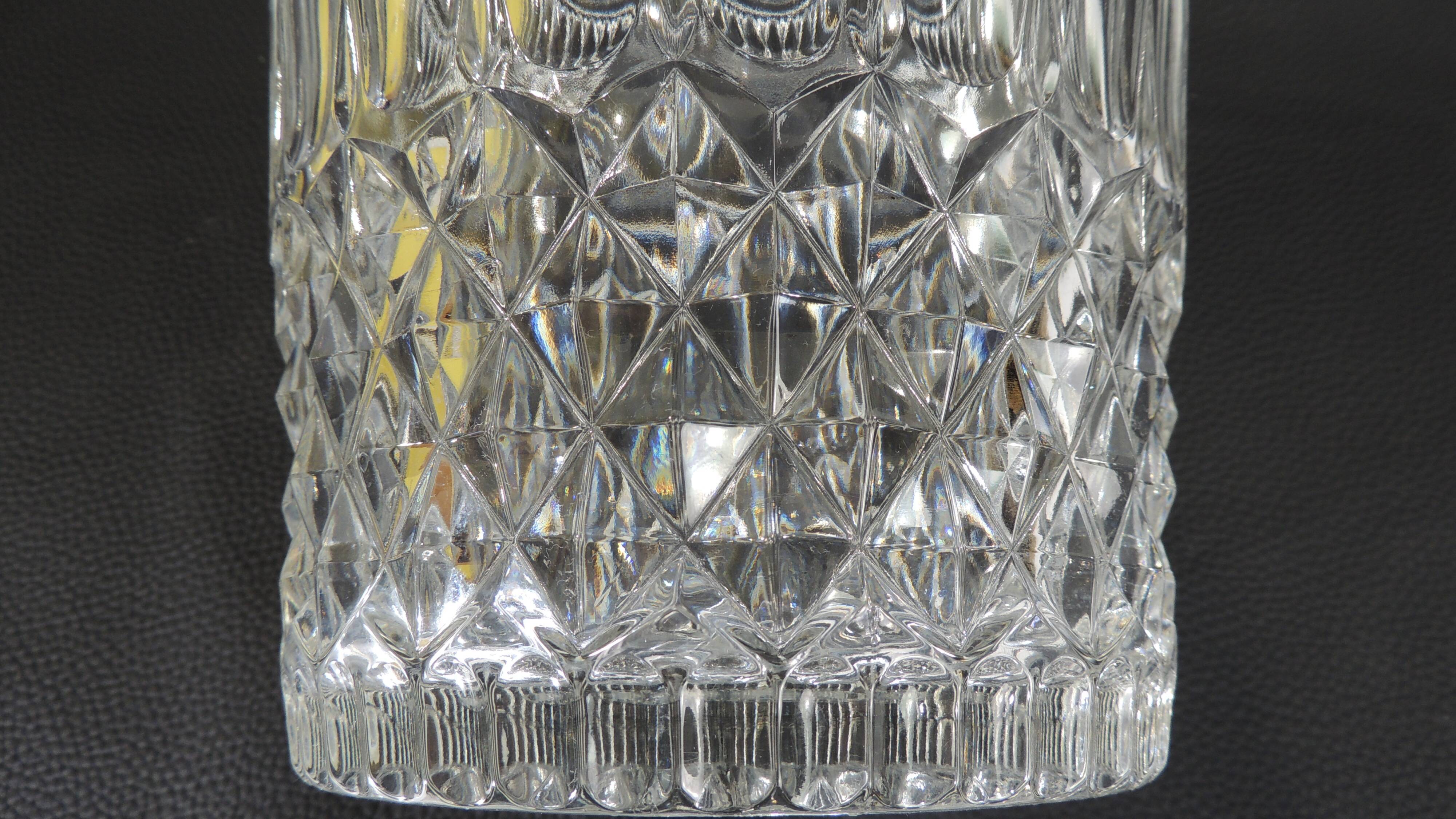 Vase / Bucket with champagne molded glass / vintage