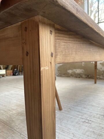 XL farmhouse table in beech and pine 3m