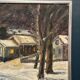 Original Swedish Oil on Panel – “Winter Landscape with House” by M. L. Jacobson – Signed – Vintage & Framed – 48 × 41 cm (18.9" × 16.1")