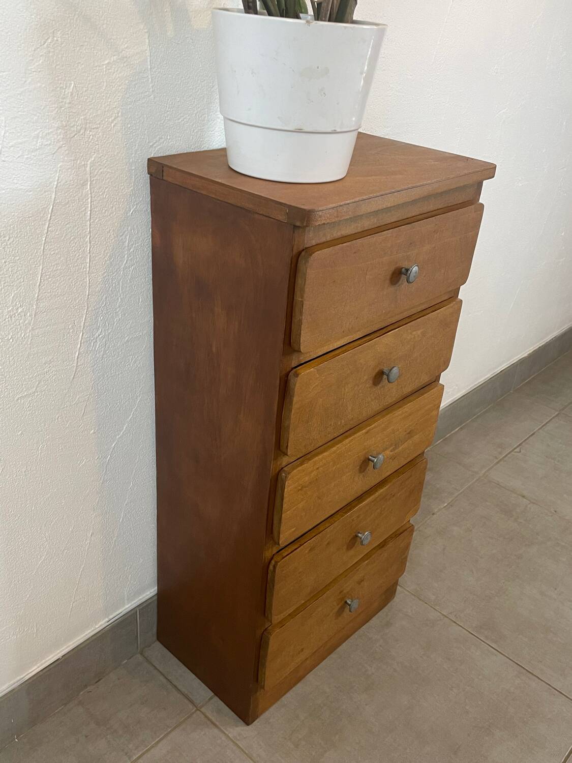 Oak chest of drawers, 1960s