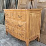 Commode de style Louis xv en merisier décapée