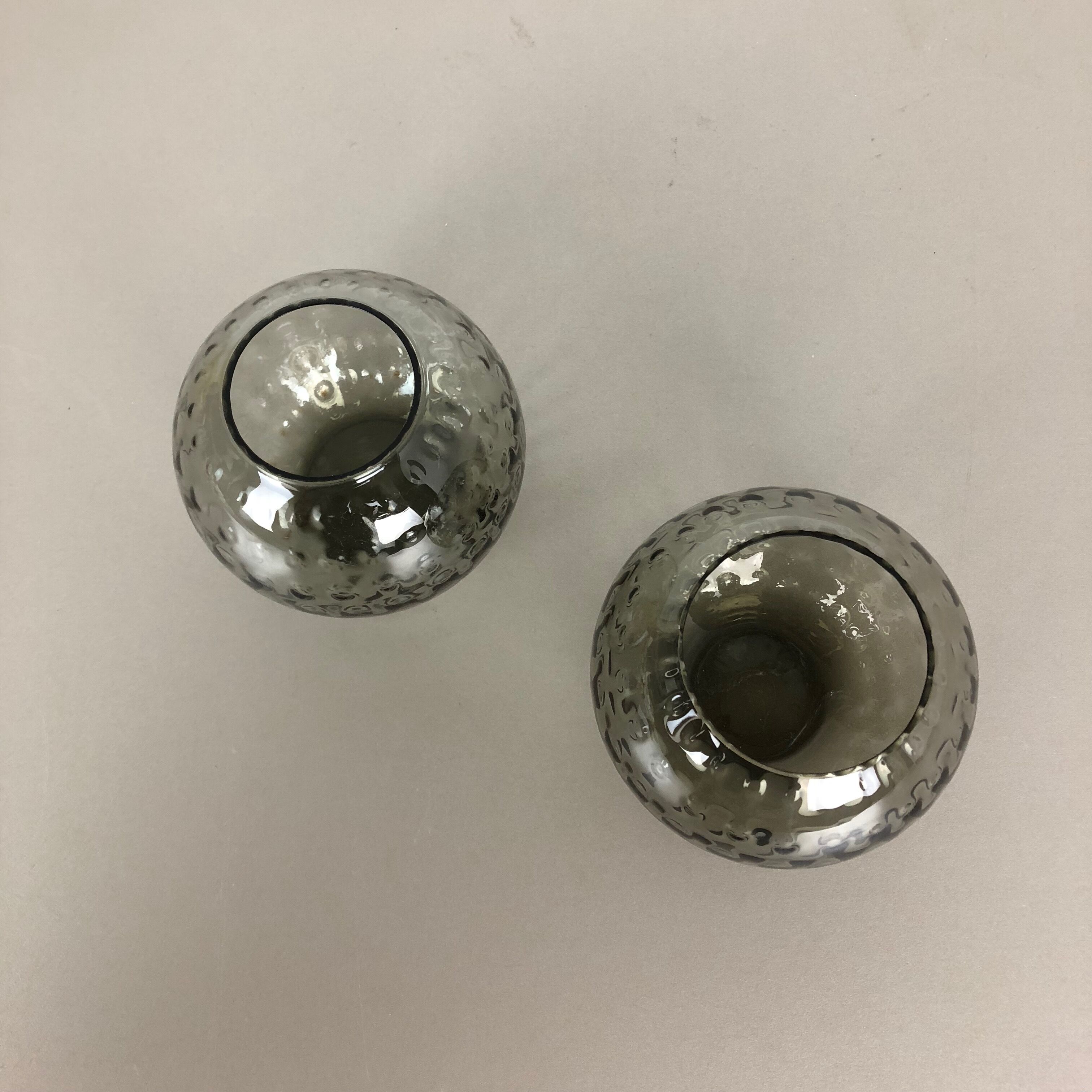 Vintage 1960s Set of 2 Turmalin Vases by Wilhelm Wagenfeld for WMF attrib., Germany BAUHAUS