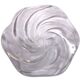 Art Deco pressed glass bowl, slightly opaque, twisted shape, 35x12cm.