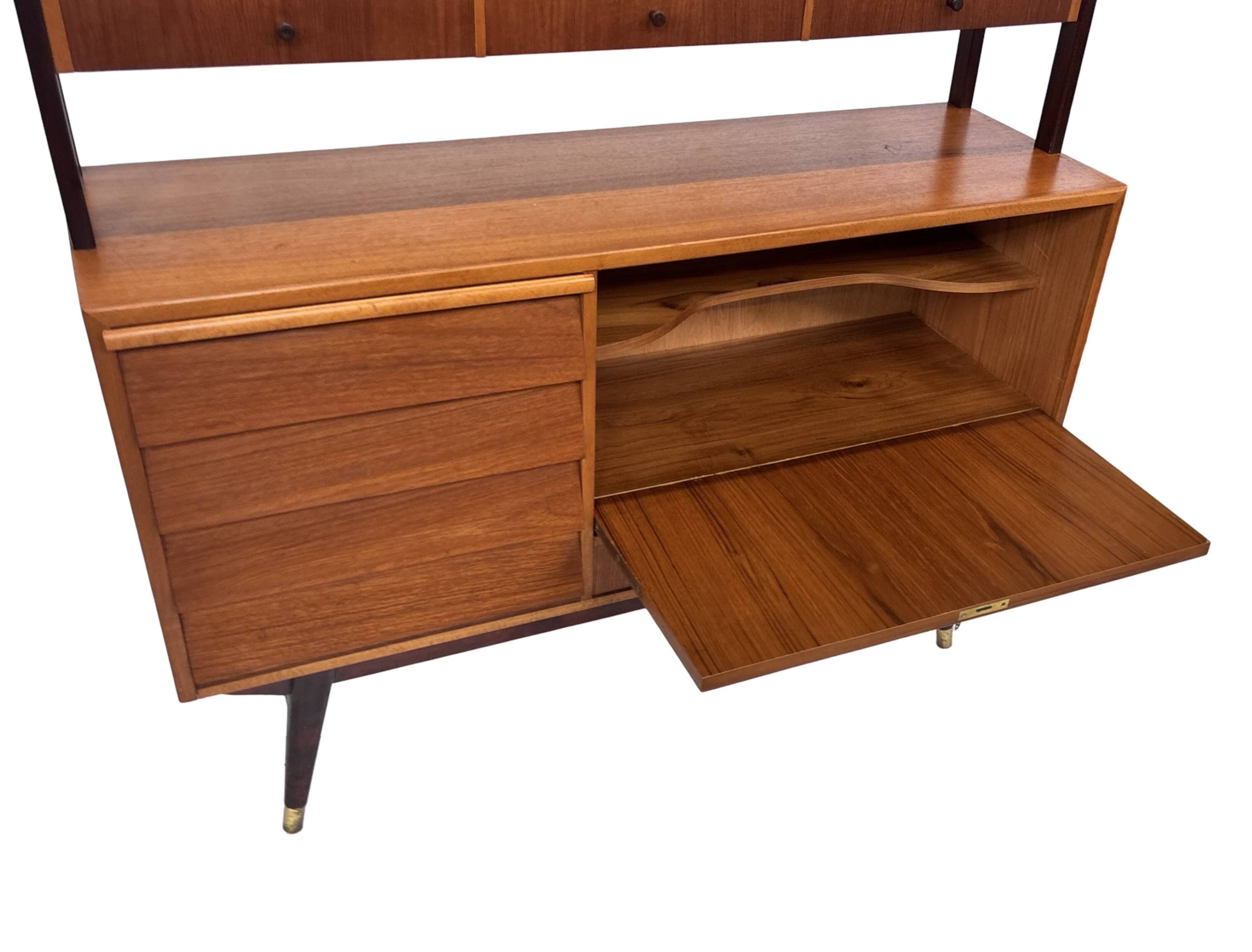 Vintage Wall Unit Bookcase Sweden Teak Design