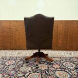 Classic English Chesterfield Desk Chair Brown