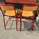 2 chaises hautes industrielles, années 80