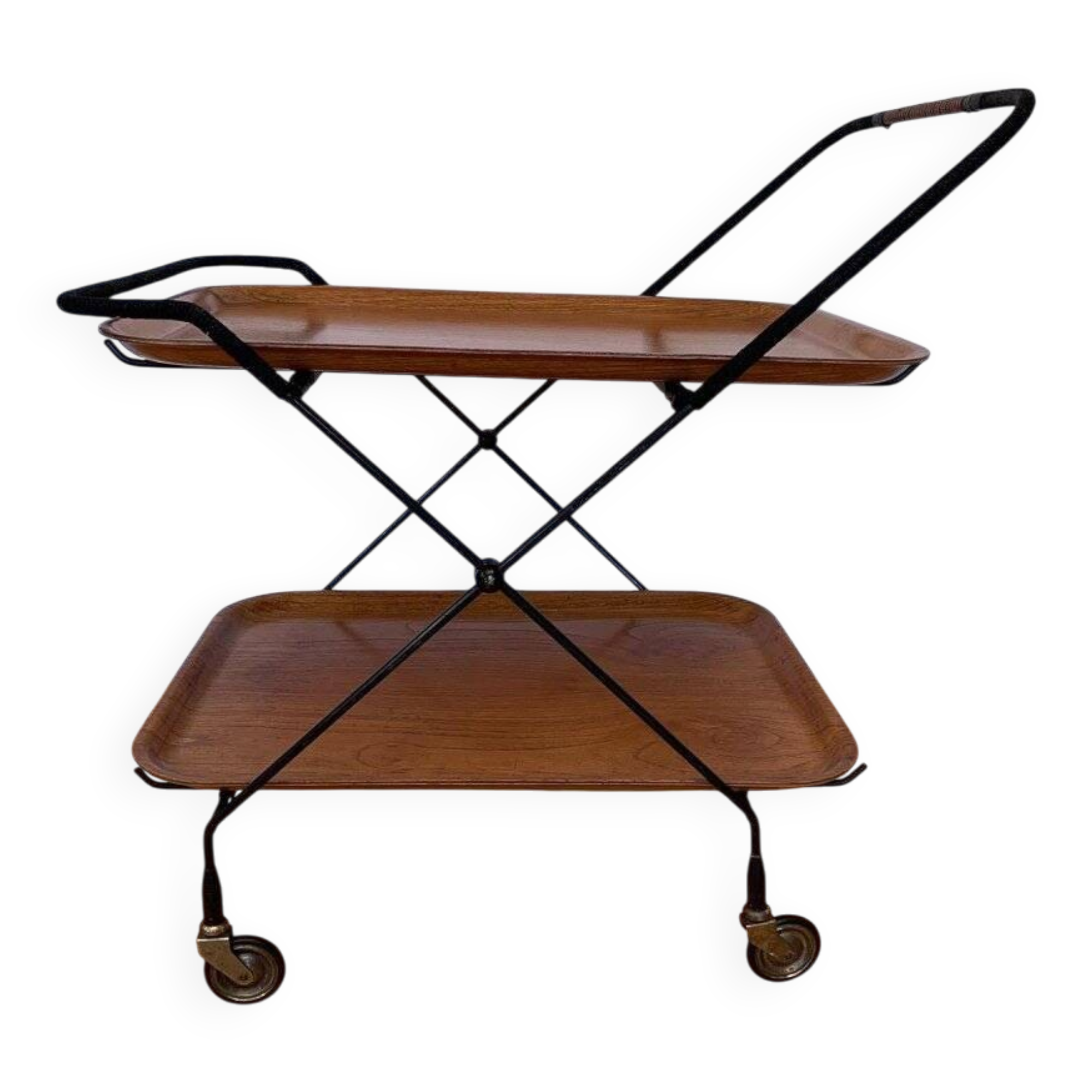 Swedish bar trolley by Paul Nagel for JIE Gantofta, 1950s