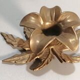 Vintage flower brass candlestick
