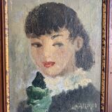 Vintage Oil Painting – Portrait of a Parisian Woman