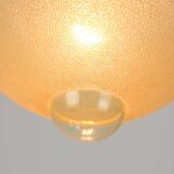 Mid-century Italian Brass and Glass Pendant Lamps, set of 2