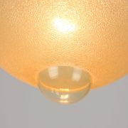 Mid-century Italian Brass and Glass Pendant Lamps, set of 2