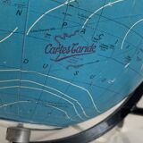 Globe vintage 1975 terrestre tripode verre Taride mappemonde - 28 cm