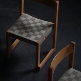 Hans J. Wegner, 'Koldinghus' chairs in beech with woven seat, set of 6, 1988