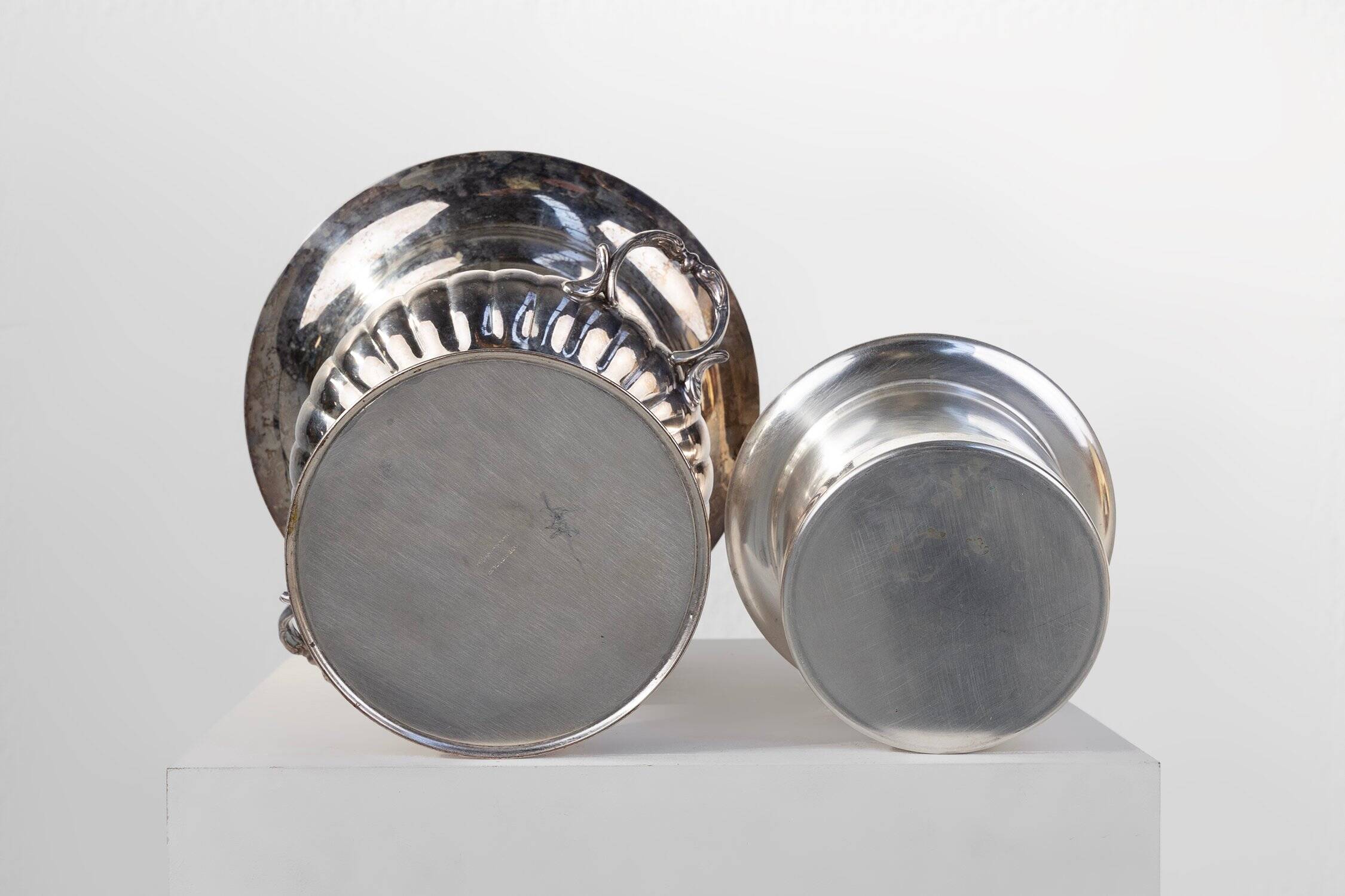 Medicis Vase Shaped Silver-Plated Champagne Cooler, France 1950s