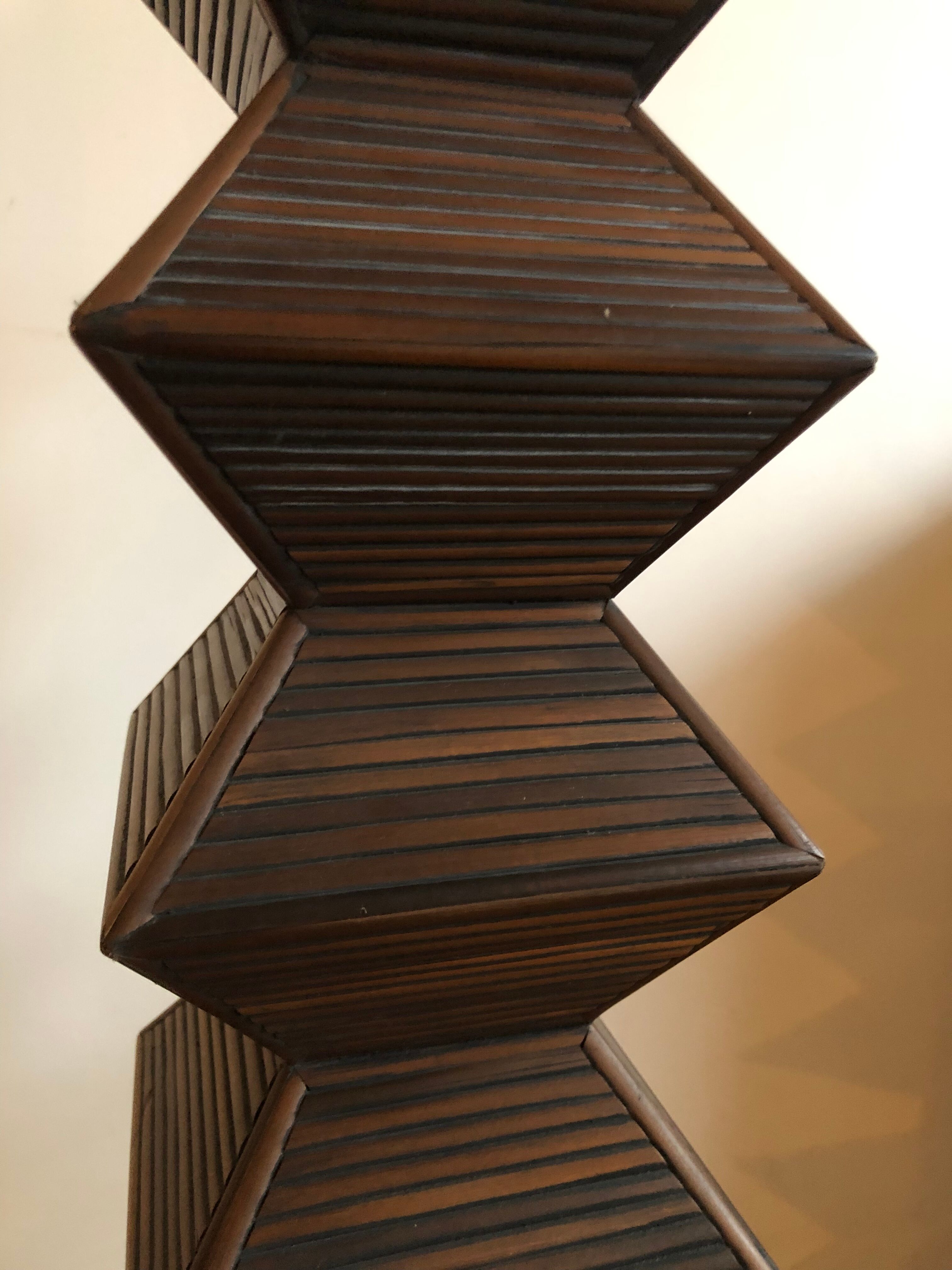 Wood and chrome design floor lamp