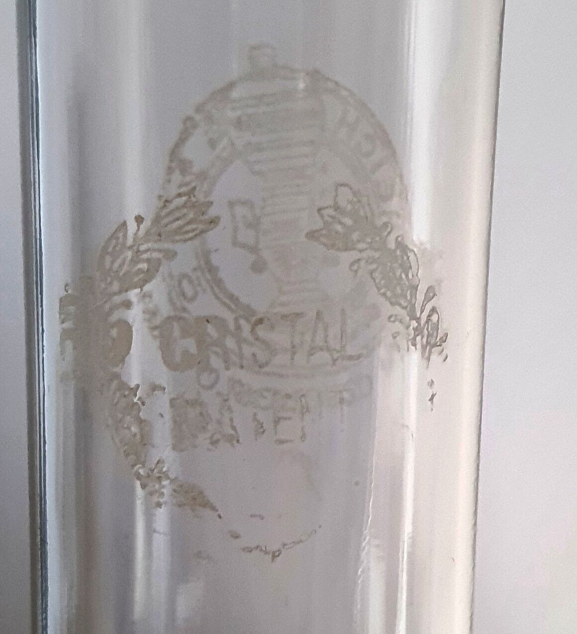 S.Reich patent crystal glass electrified oil lamp
