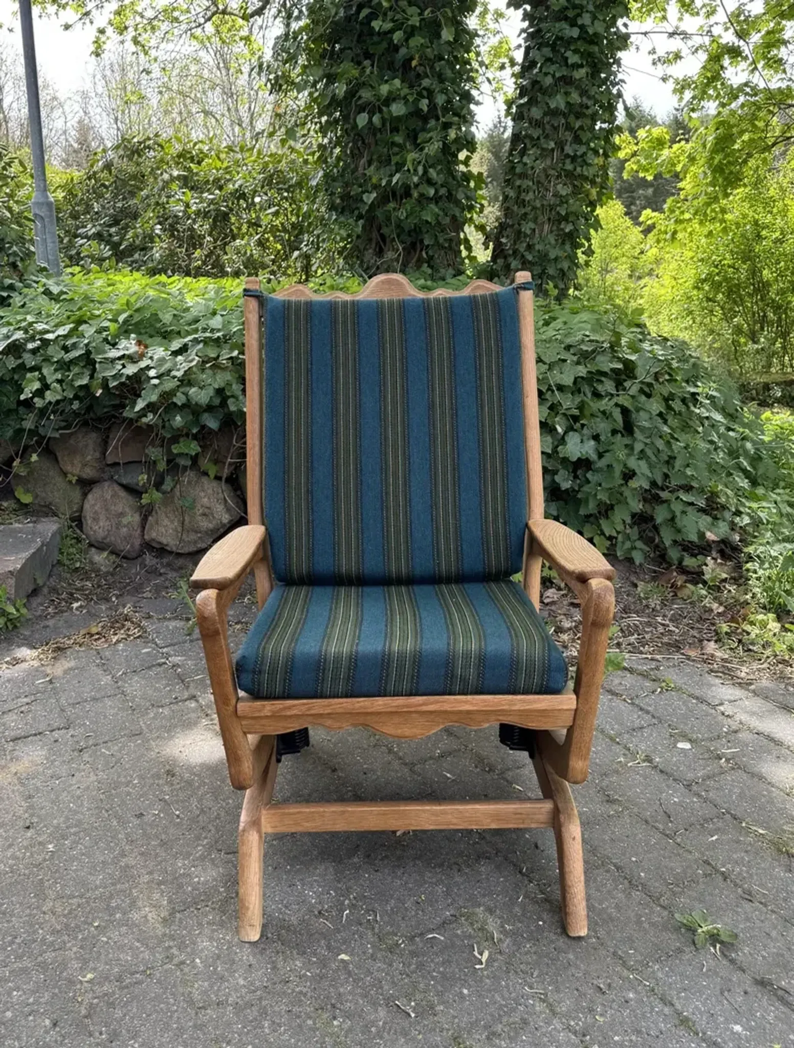 Danish Rocking Chair in Oak from the 1960s, Henry Kjaernulf Style, Mid-Century Modern