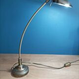 Loft bedside desk lamp patinated gold metal