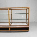 Vintage bakery display case, counter on castors 1950s