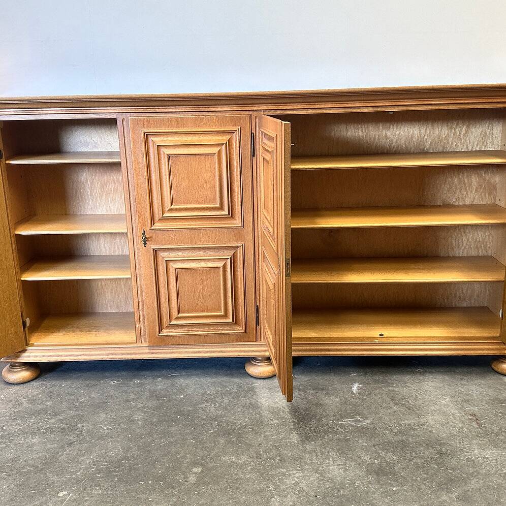 Mid 20th century solid oak brutalist sideboard
