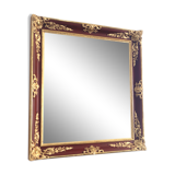 Golden and lacquered mirror 81x75cm