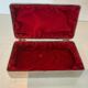 Silver metal jewelry box Red velvet interior XX century