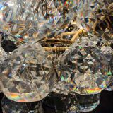 Hollywood Regency chandelier with crystal glass shades by Ernst Palme, Germany, 1960s