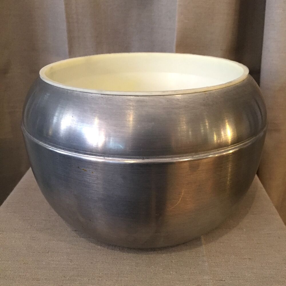 Seau à glacons en alu design italien vintage