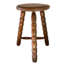 Tabouret bois tripode vintage