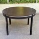 Contemporary round extendable Scandinavian dining table in wenge 1990
