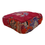 Handmade Berber pouf in wool 60 X 60 X 20 CM