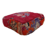 Handmade Berber pouf in wool 60 X 60 X 20 CM